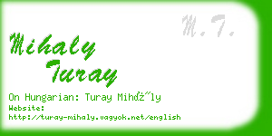 mihaly turay business card